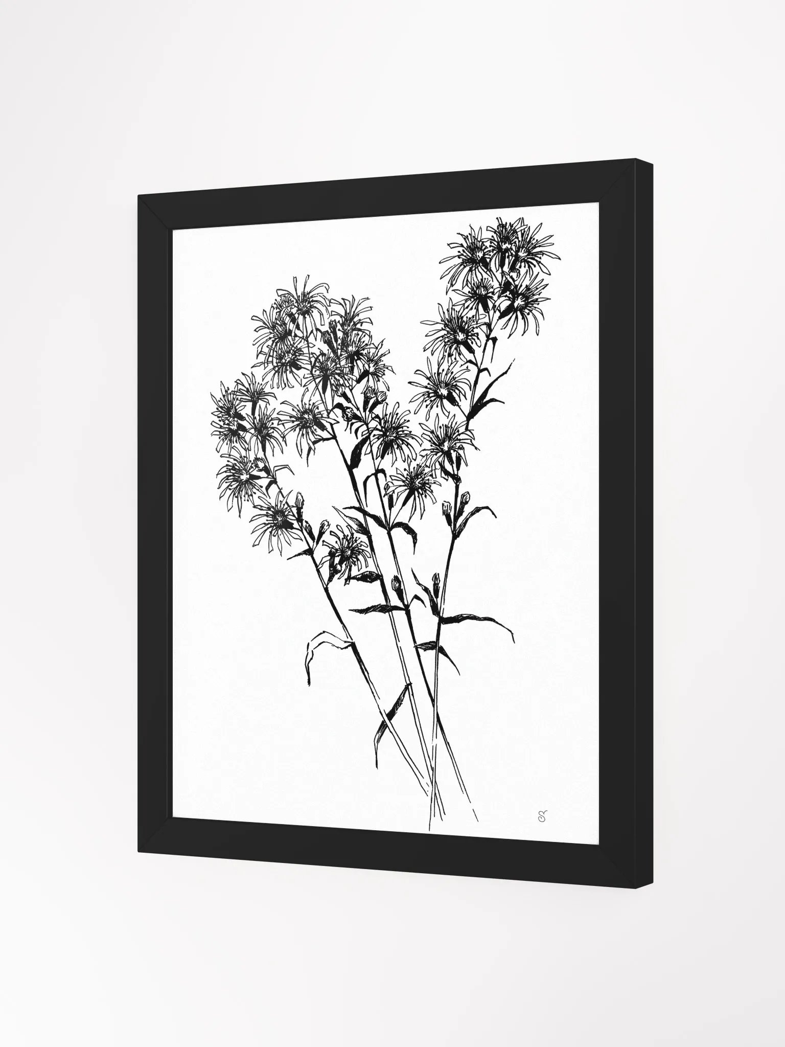 Elegant Botanical Line Art Poster - Bouquet Flowers product image (16)