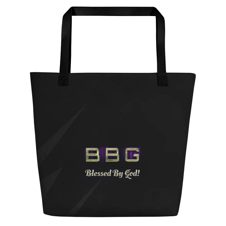 Black BBG Tote Bag with Pocket product image (2)