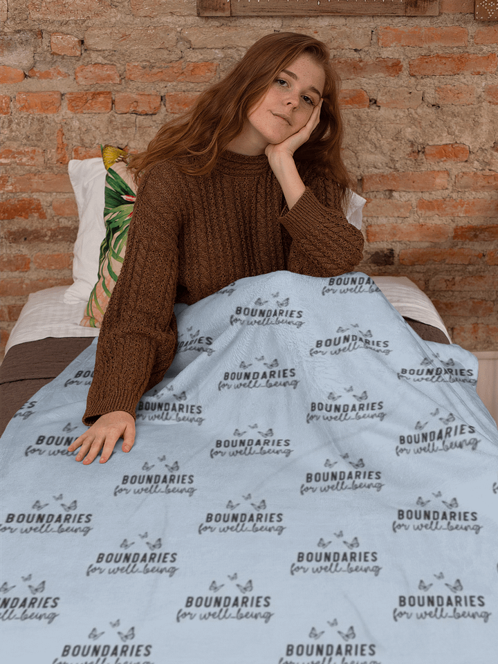 Boundaries For Well-Being Blanket product image (1)
