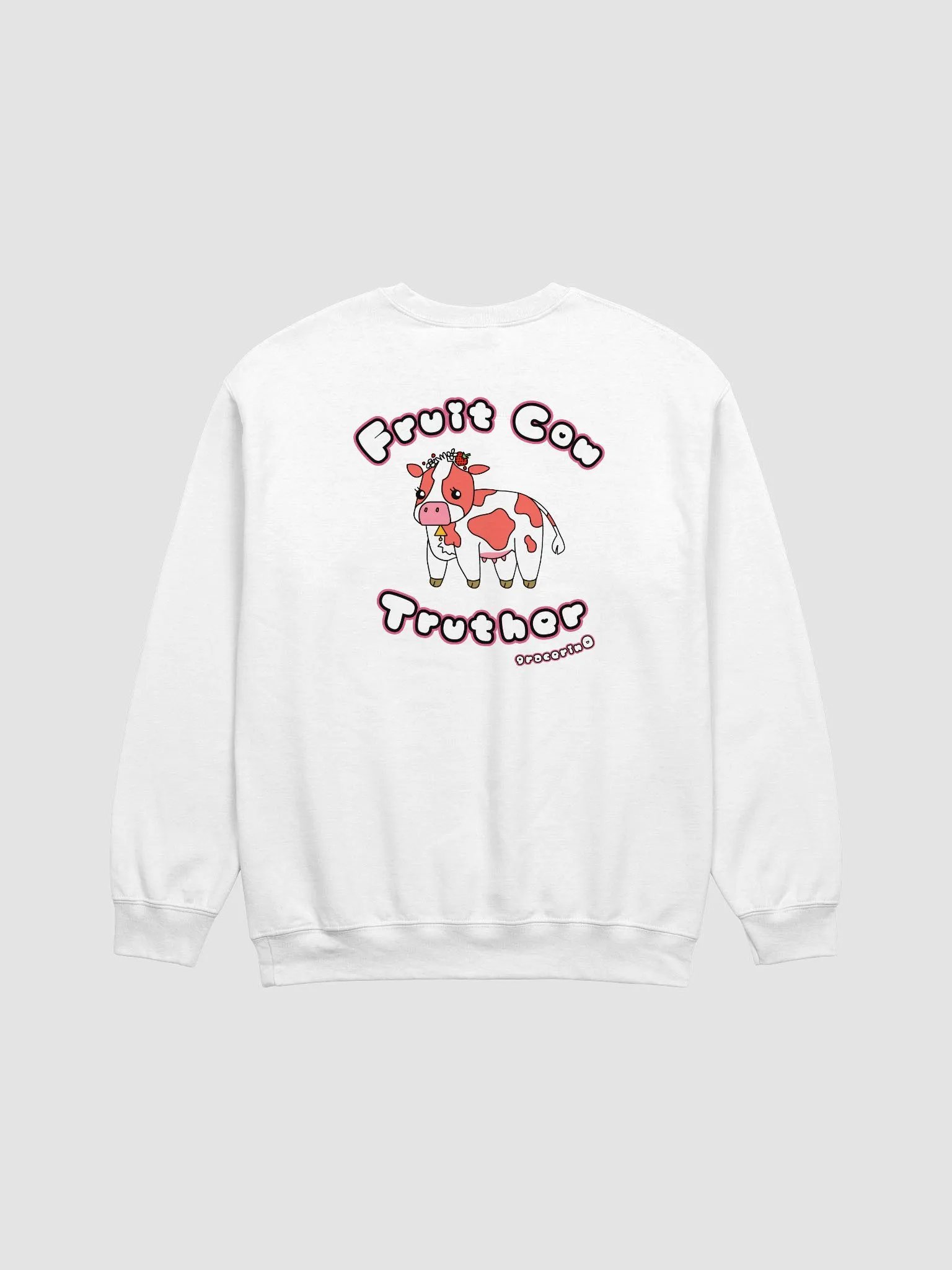 Fruit Cow Truther Crewneck (White) product image (3)