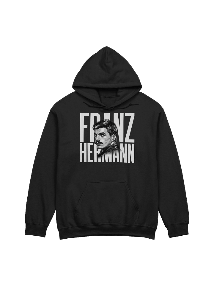 Franz Hermann Max Verstappen Meme Hoodie - F1 Nürburgring Legend Black & White Art product image (1)