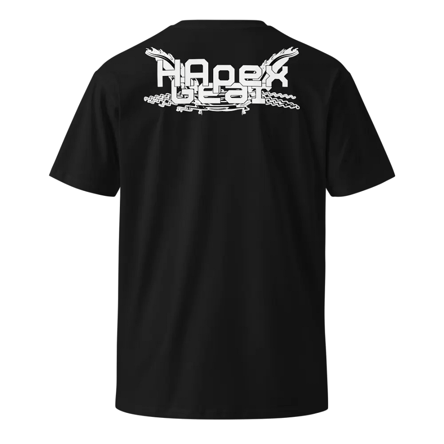 Unisex Premium T-Shirt - Print Embroidered - White HApex Gear Black Logo product image (1)