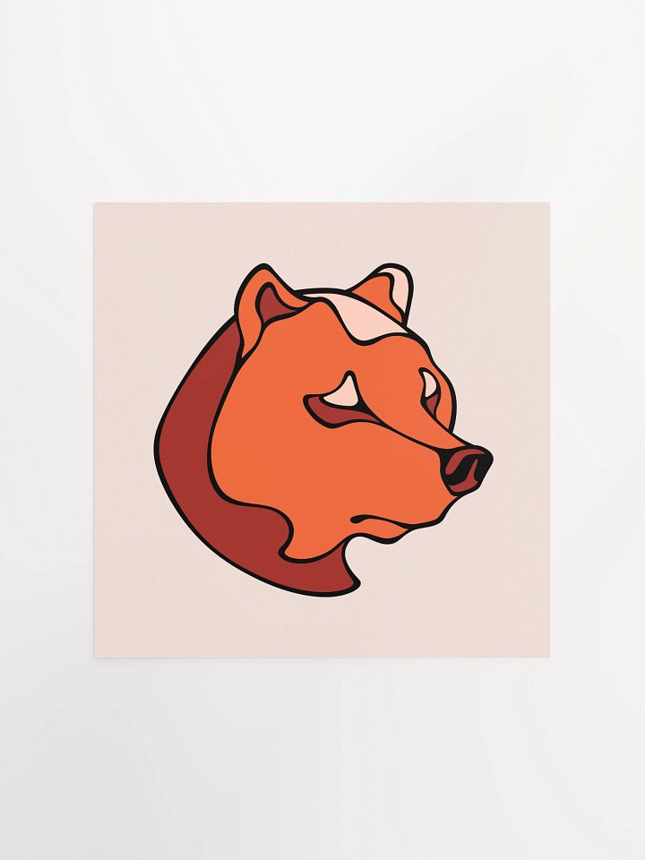 Gentle Bear - Square Matte Paper Poster product image (3)