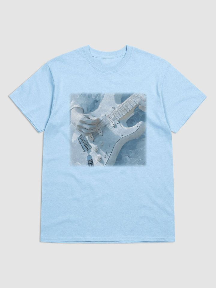 Painting of white electric guitar being played #1 product image (1)