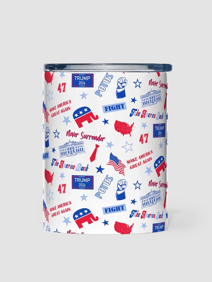 Trump 2024 Election-Themed White Pattern Tumblr product image (1)
