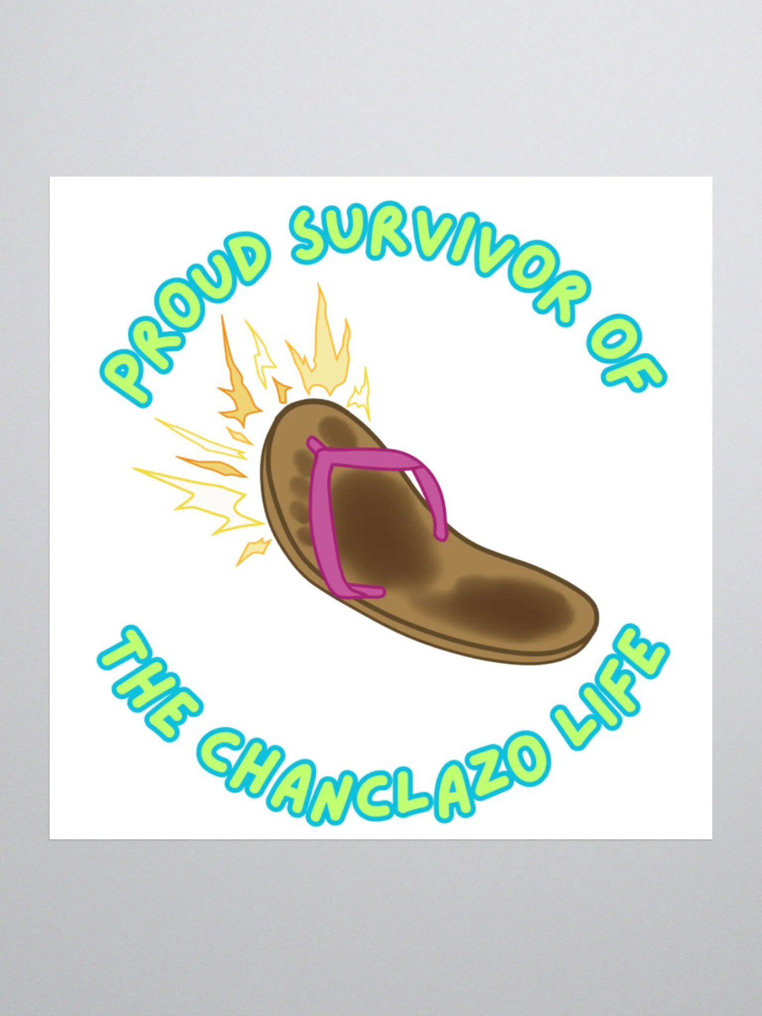 Chanclazo Survivor Kiss Cut Stickers product image (3)