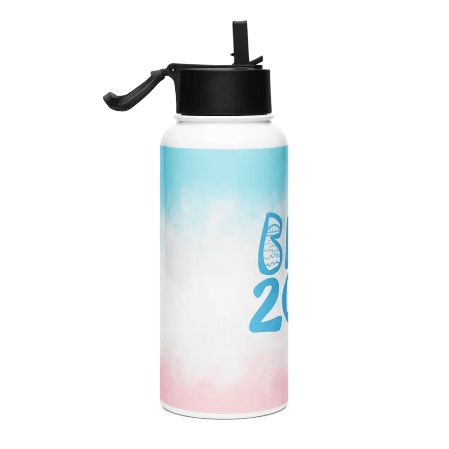 BRN.2C.C.™ | Blue Logo | Stainless Steel Water Bottle | Iconic Pink, White & Blue product image (3)