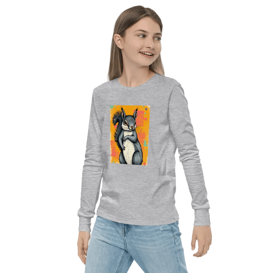Whimsical Squirrel Adventure Long Sleeve Tee product image (3)