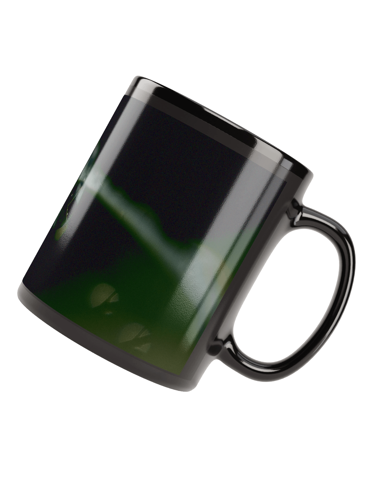 Keramiktasse schwarz - Wassertropfen auf Blatt product image (3)