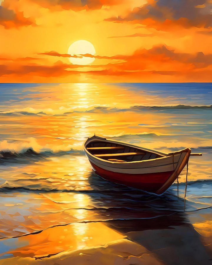 Beach Sunset Serenity Framed Print Poster product image (1)