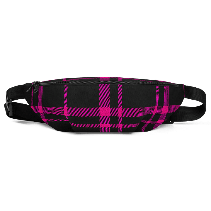 Black and Pink Plaid Fanny Pack (Waist Bag) product image (1)