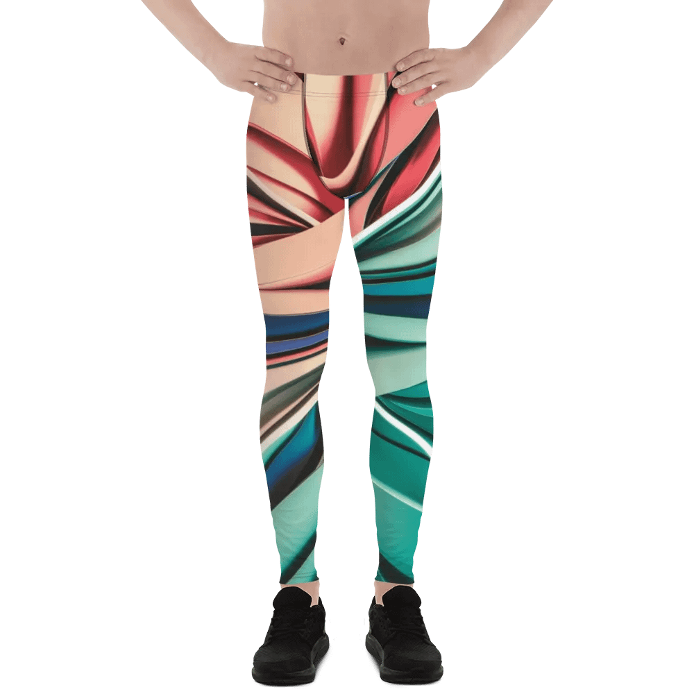 Men's Performance Slim Fit Leggings with Abstract Multicolour Design - TDS Music Exclusive product image (9)