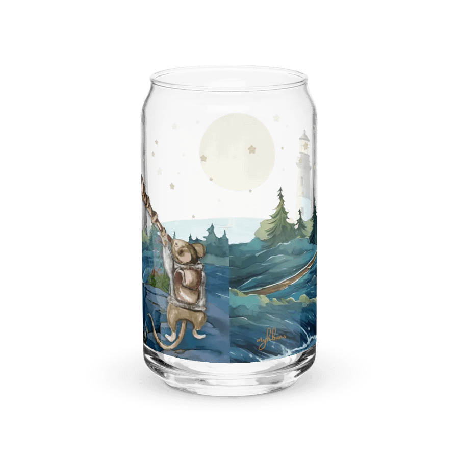 Celestial Mouse Stargazing Bliss Glass Can | 16 oz Magical Night Sky Drinkware product image (8)