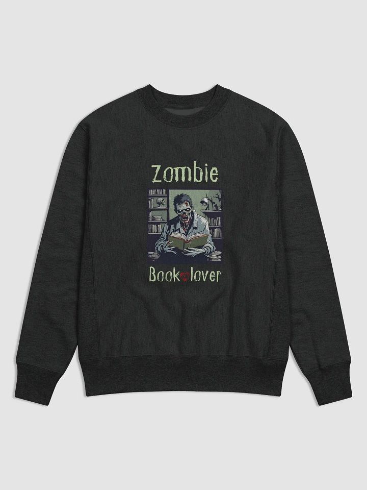 Zombie Book Lover Man Black Sweatshirt product image (1)