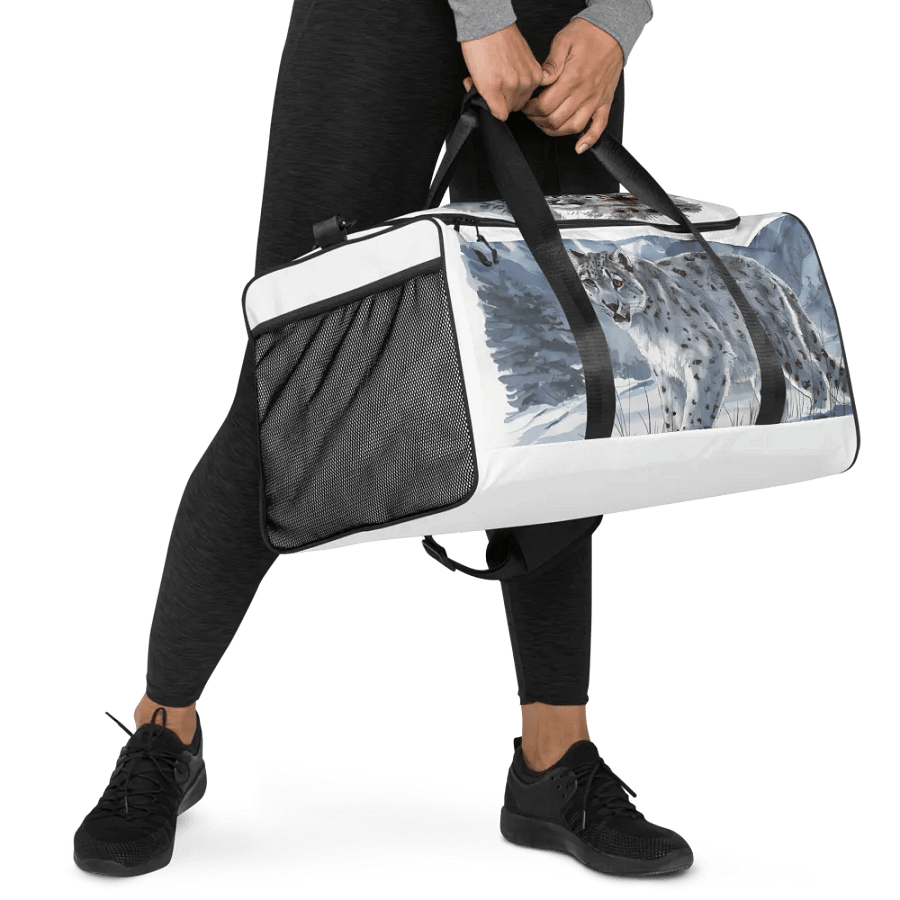 Snow Leopard Stalker Duffle Bag product image (4)