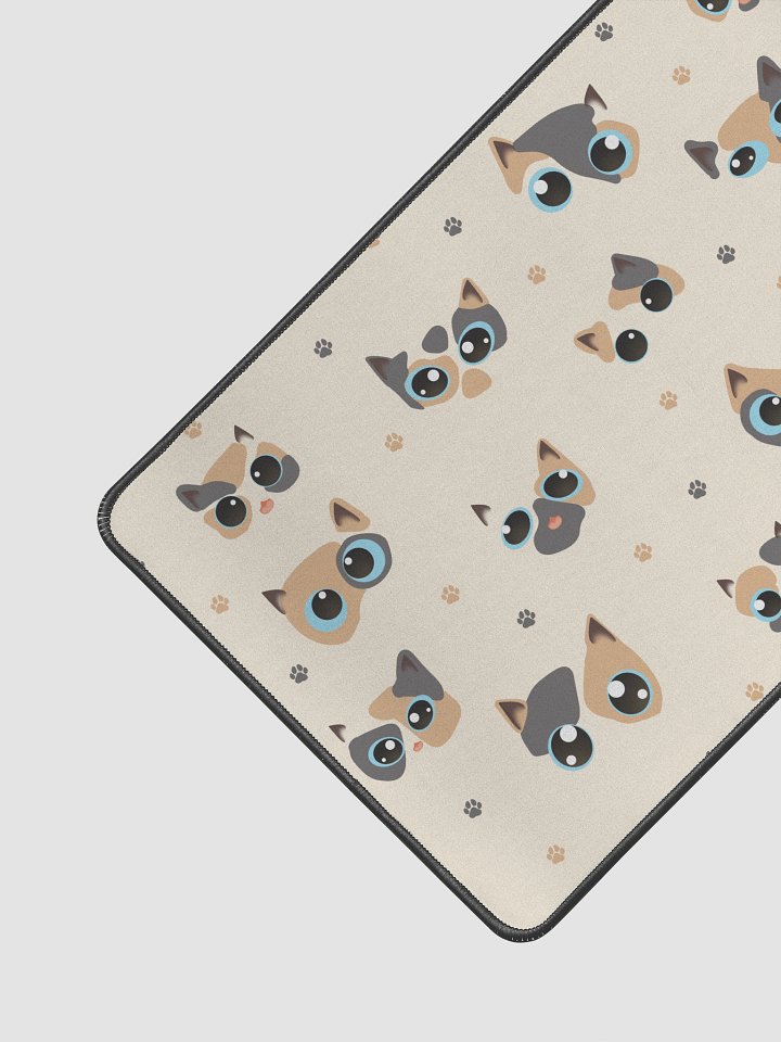 Cute Calico Cat Faces (Blue Eyes) Desk Mat 12" x 18" product image (2)