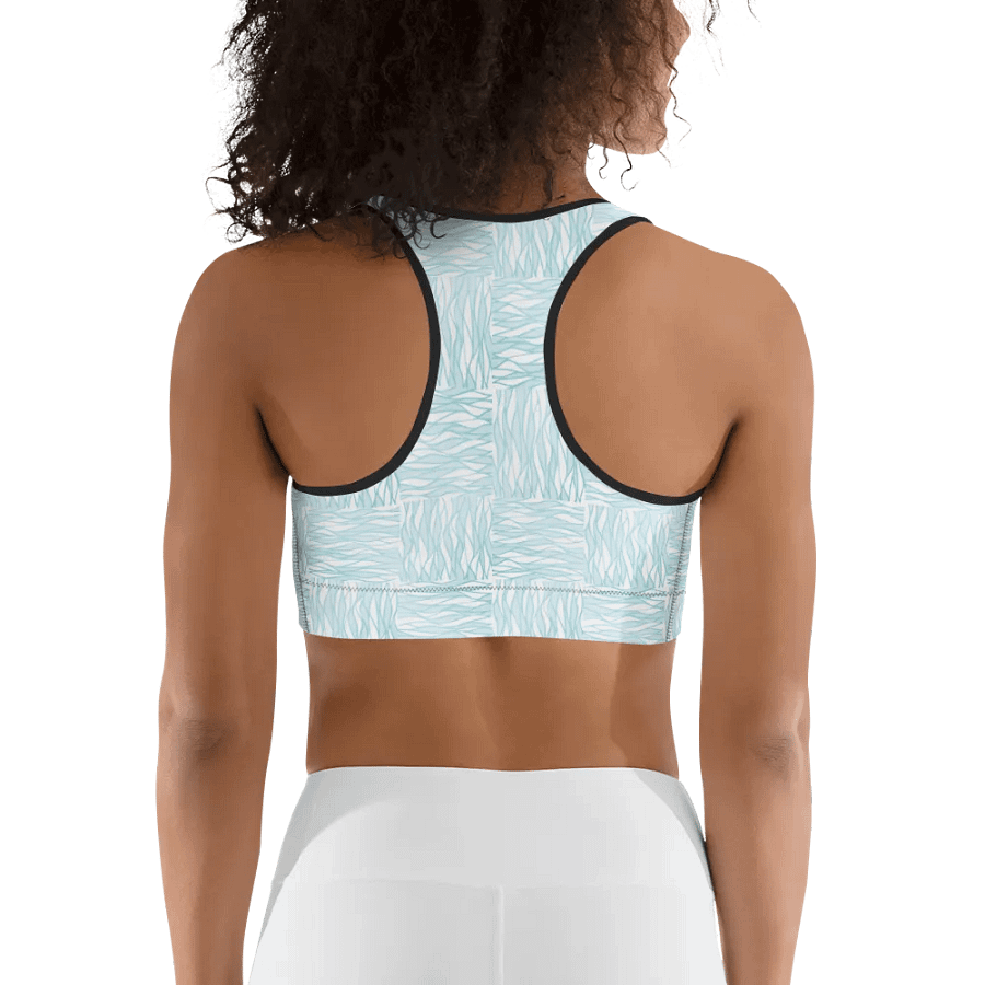 Light Turquois All-Over Print Sports Bra product image (5)