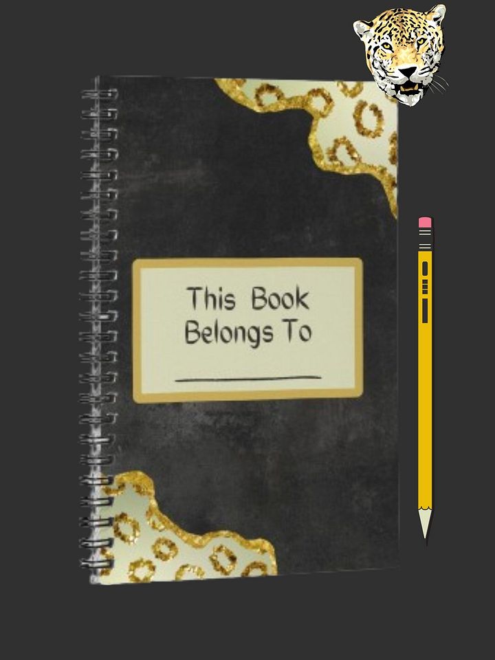 Spiral Notebook- with Blonde Leopard in Gold product image (1)