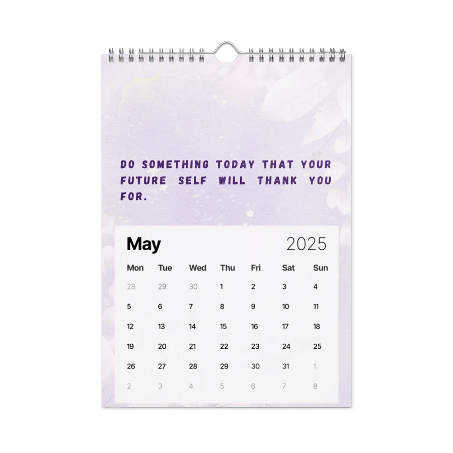 FLORAL INSPIRATIONAL QUOTES WALL CALENDAR 2025 product image (10)