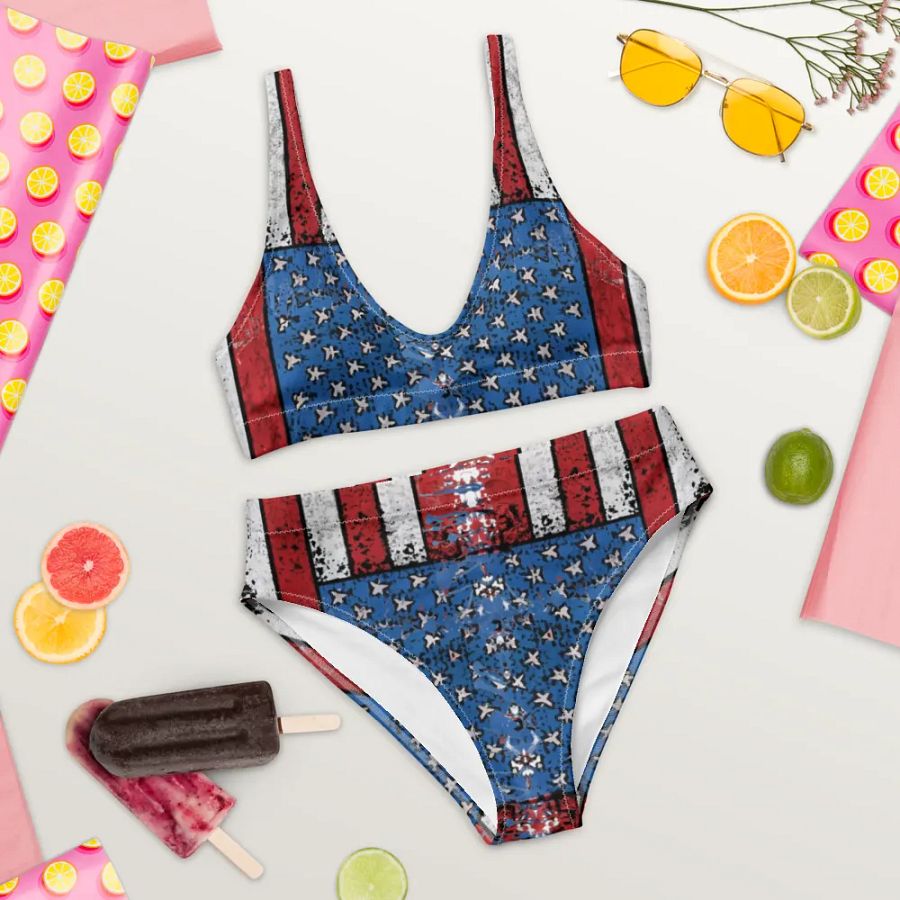 Stars and Stripes Splatter bikini product image (10)