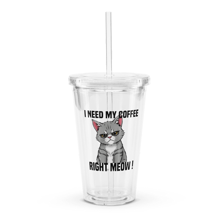 i need my coffee right meow travel cup product image (1)