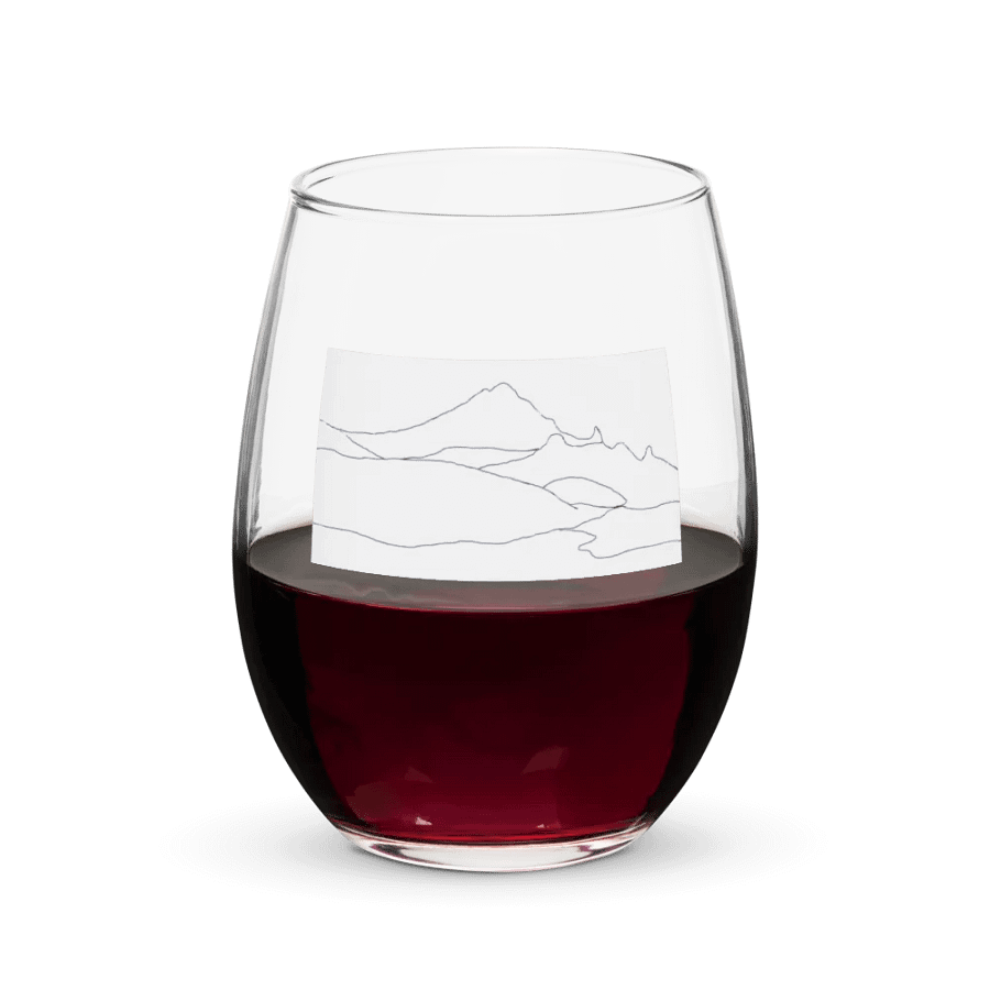 Gilbert Peak wine glass (plain sketch) product image (5)
