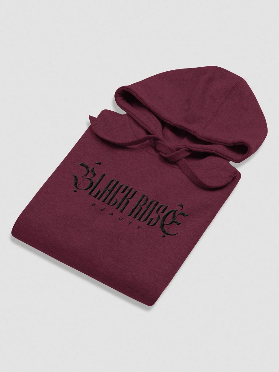 Black Rose Beauty Embroidered Hoodie "Maroon" product image (4)