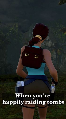 As a Brit Lara is always prepared for danger when the moment strikes... even the Tea Alarm! 🫖🍵 #tombraider #laracroft #fortni...