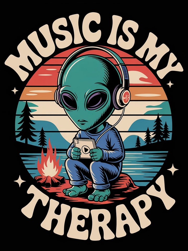 Music Is My Therapy Downloadable Poster product image (2)