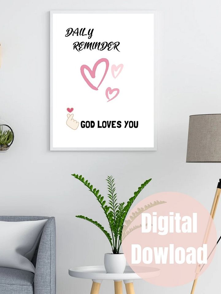 God Loves You Printable Wall Art product image (1)
