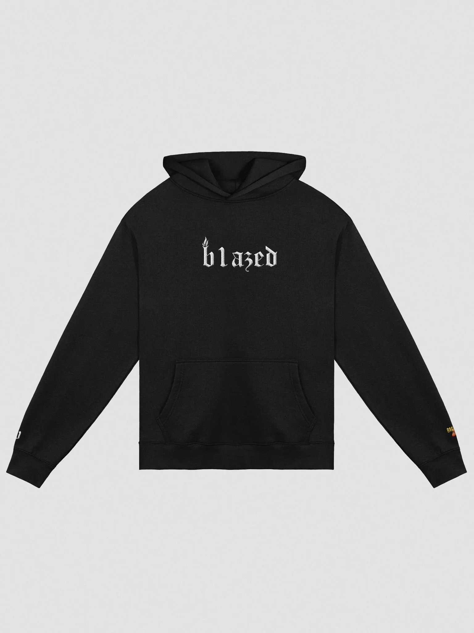 b1azed relaxed black hoodie – comfort meets sustainable style product image (1)