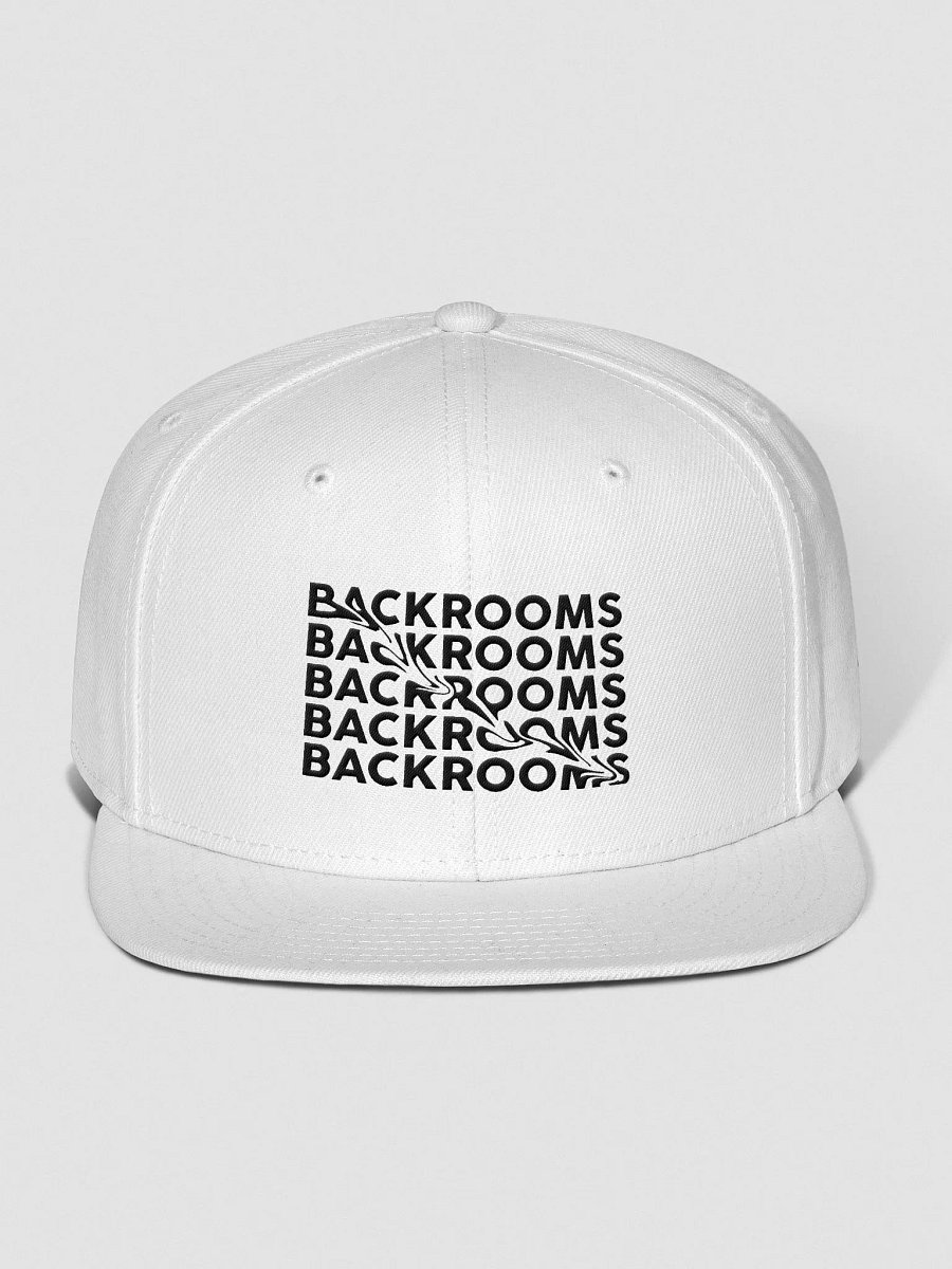 Backrooms White Snapback Hat product image (1)