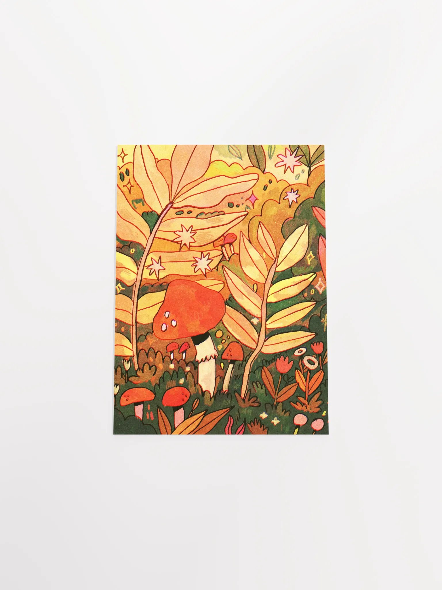 Mushrooms & Leaves Print product image (5)