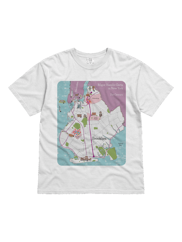 Hasidic Sects of NY Map Tee product image (1)