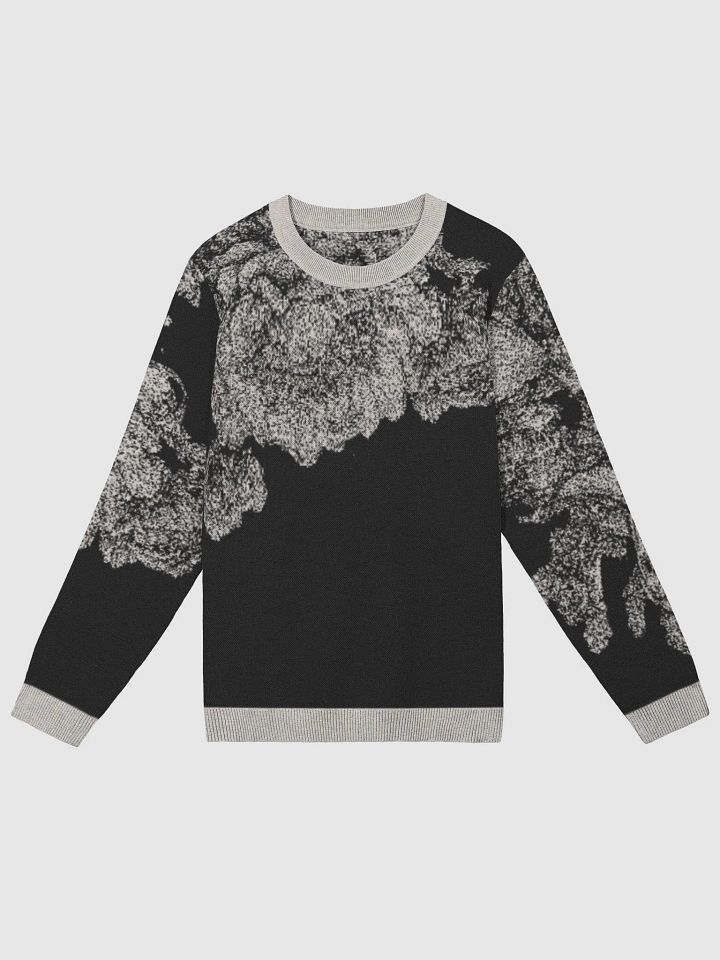 Cozy Knitted Crewneck Sweater - Fish and Floral Pattern XL product image (6)