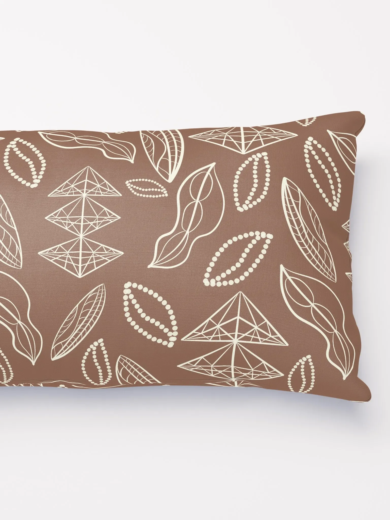 El Yunque Brew Bliss: Abstract Coffee Bean Earthy Pillow product image (4)