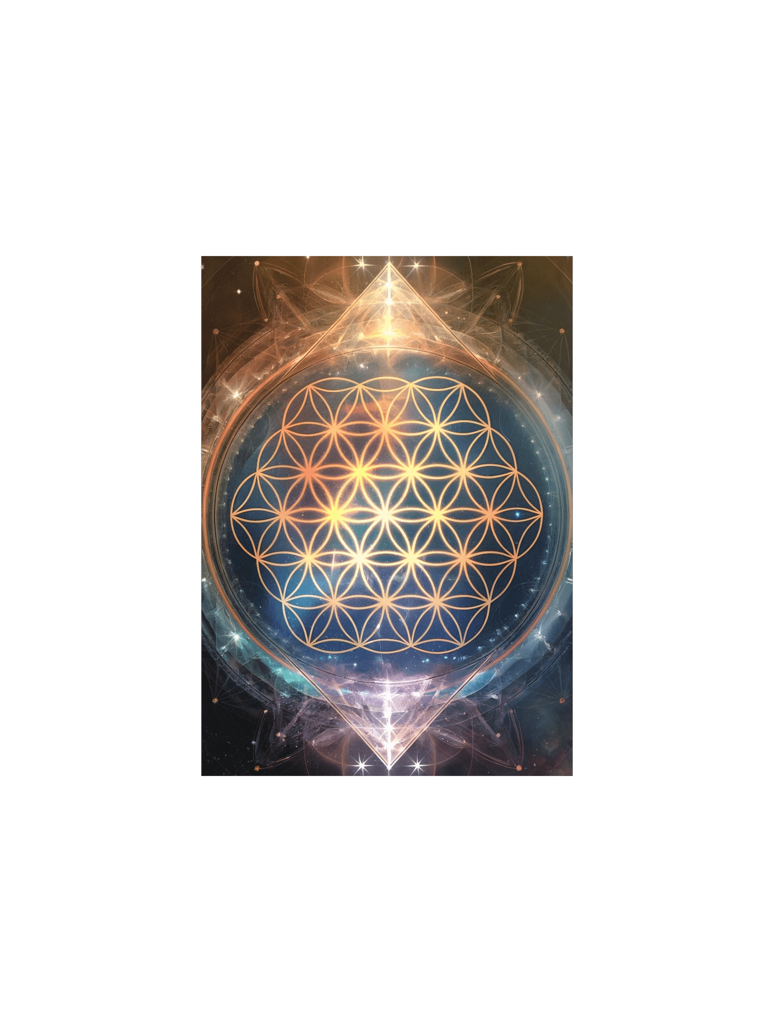 Flower of Life Poster – Sacred Geometry Cosmic Wall Art product image (2)
