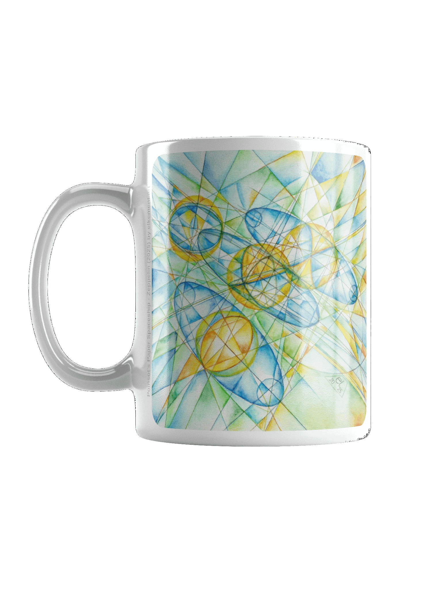 Poinsot's Paper Spaceship 2+3 - Gyroscope Physics Geometric Drawings Mug product image (6)