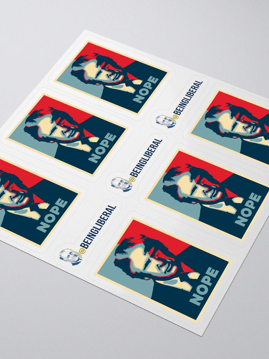 Nope Trump Stickers - Being Liberal product image (3)