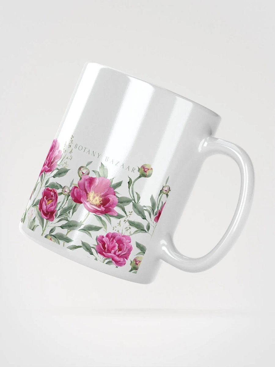 Pink Peony White Ceramic Mug product image (3)