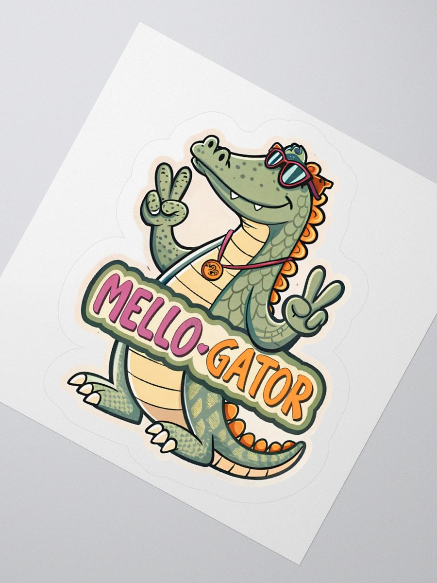 Mello-Gator Peace Sign Sticker product image (4)
