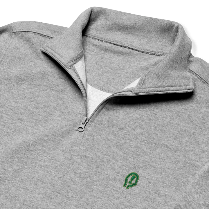 EXCLAIMING MENTALLY (leaf design) embroidered quarter zip product image (6)