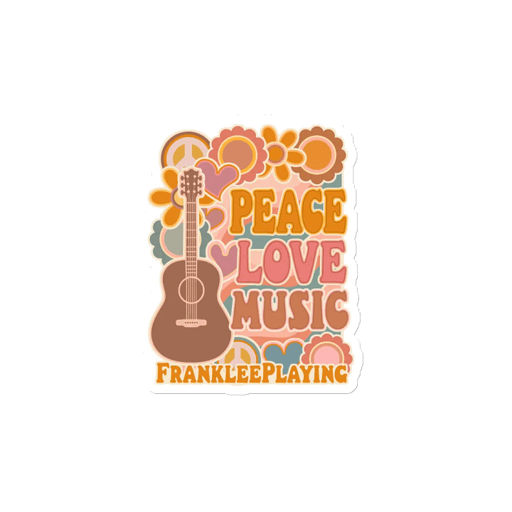 FrankLee's Peace, Love, Music Die-Cut Magnet product image (2)