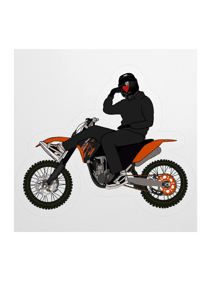 Heart-hand on Bike | Kiss-cut Sticker product image (1)
