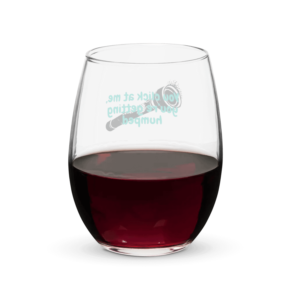 Click at me, I dare you Wine Glass product image (6)