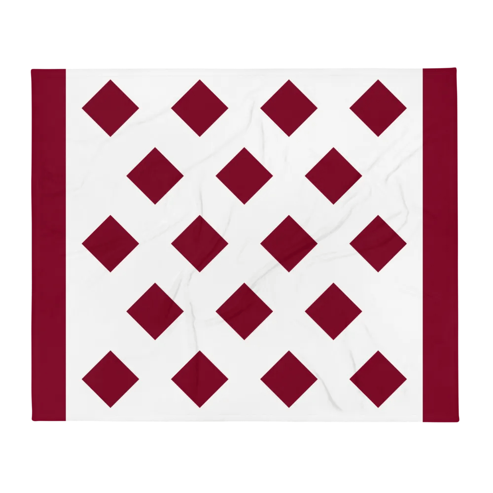 Burgundy Diamonds and Stripes Designed Blanket product image (2)