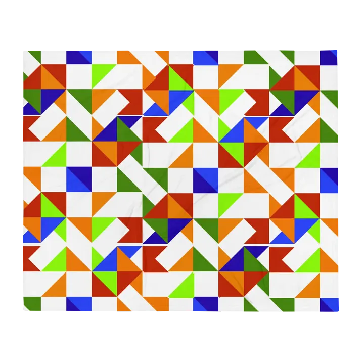 Geometric Shapes Multicolored Throw Blanket product image (2)