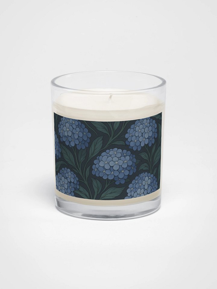 Hydrangea Soy Candle With Botanical Floral Design product image (1)