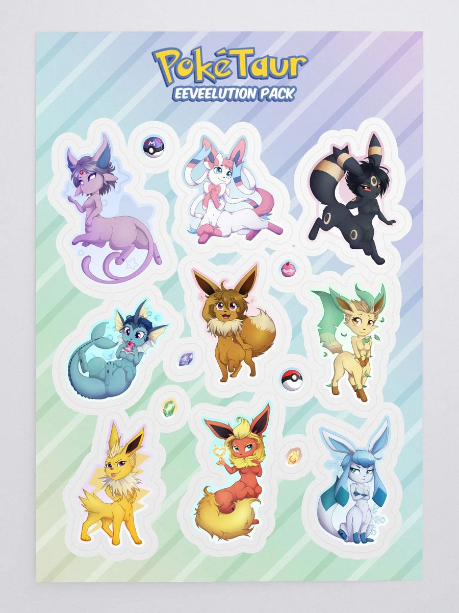 PokéTaur Eeveelution Sticker Pack product image (3)
