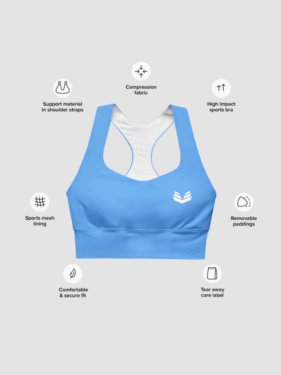 Longline Sports Bra - Blue Radiance product image (9)